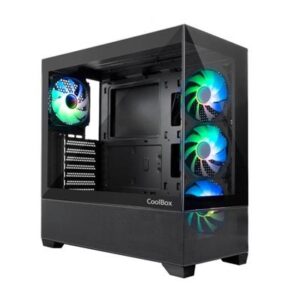 CAJA ATX GAMING COOLBOX GA250 CRISTAL USB-C 4xARGB INFINITY-12CM (CPU 170MM)