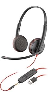 AURICULARES CON MICRO Poly/HP Blackwire 3225 USB-A  Estereo -DESPRECINTADO