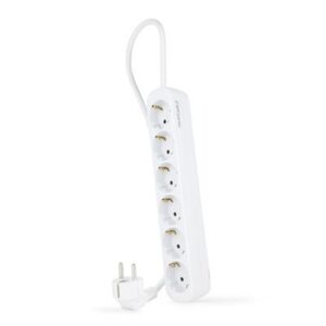 REGLETA 6 TOMAS, 1.4M BLANCA NANOCABLE