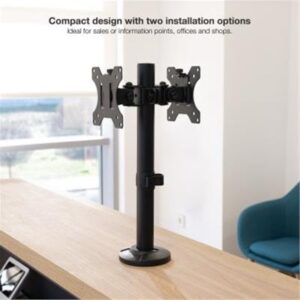 SOPORTE MESA 2 PANTALLAS GIRA INCLI 17-32 NEGRO TOOQ