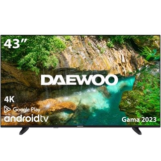 TV LED 43" DAEWOO 4K UHD ANDROID SMART TV WIFI HDR HDMI USB BLUET TDT2 SATEL DESPRECINTADO
