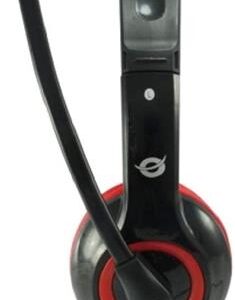 AURICULARES CONCEPTRONIC USB MICROFONO NEGRO/ROJO