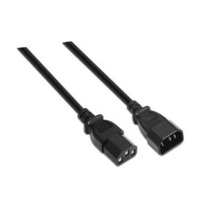 Cable Alargador de Alimentaci?n CPU Aisens A132-0171/ IEC C13 Hembra - IEC C14 Macho/ Hasta 1500W/ 1.5m/ Negro