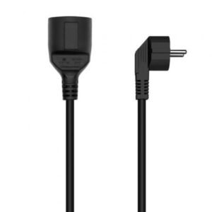 Cable Alargador de Alimentaci?n Aisens A132-0602/ CEE7 Macho - CEE7 Hembra/ Hasta 1500W/ 5m/ Negro