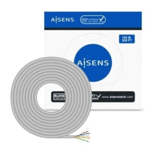 Bobina de Cable RJ45 UTP AWG23 CCA (Aleaci?n) Aisens A135-0660 Cat.6/ 100m/ Gris