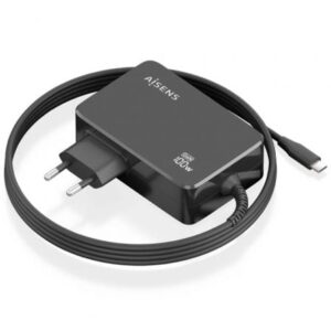 Cargador de Port?til GaN Aisens ASCH-1PD100WL50-BK USB Tipo-C/ 100W/ Autom?tico/ Voltaje 5-20V