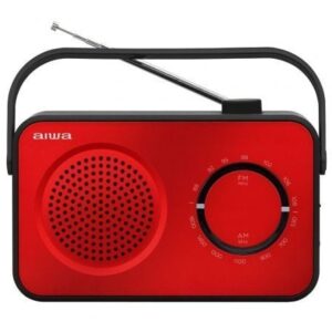 Radio Port?til Aiwa R-190RD/ 2W/ con Cable/ a Pilas/ Roja