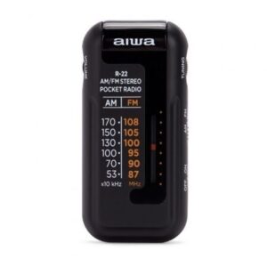 Radio Port?til Aiwa R-22BK/ con Bater?a/ a Pilas/ Negra