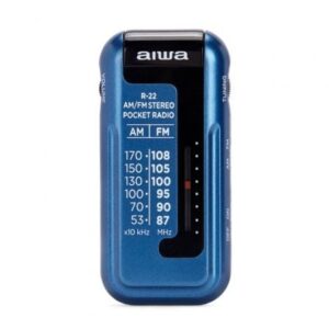 Radio Port?til Aiwa R-22BL/ con Bater?a/ a Pilas/ Azul