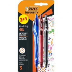 Bol?grafo de Tinta de Gel Retr?ctil Bic Gelocity Quick Dry 972035/ 3 unidades/ Surtidos