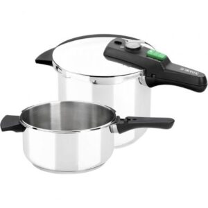 Olla a Presi?n R?pida Monix Quick M560005/ ?22cm/ 4+6L/ Acero Inoxidable