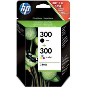 Cartucho de Tinta Original HP n?300 Multipack/ Negro/ Tricolor
