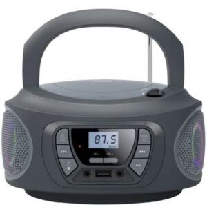 Radio CD Fonestar BOOM-ONE-G/ 13W/ con Cable/ a Pilas/ Gris