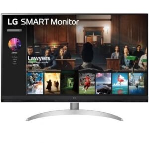 Smart Monitor LG 32SQ700S-W 31.5'/ 4K/ Multimedia/ Regulable en altura/ Smart TV/ Plata y Blanco