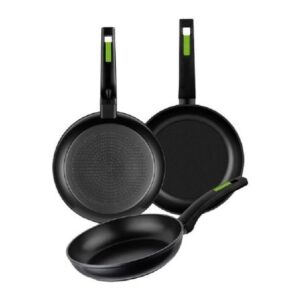 Pack 3 Sartenes Monix Green M481241/ ?18cm/ ?22cm/ ?26cm/ Aluminio forjado