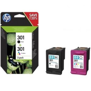 Cartucho de Tinta Original HP n?301 Multipack/ Negro/ Tricolor