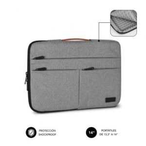 Funda Subblim Air Padding 360 Sleeve para Port?tiles hasta 14'/ Gris Claro