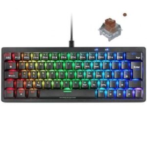 Teclado Gaming Mec?nico Mars Gaming MKMINIPRO/ Switch Marr?n/ Negro