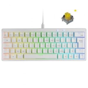 Teclado Gaming Mec?nico Mars Gaming MKMINIPRO/ Switch Amarillo/ Blanco