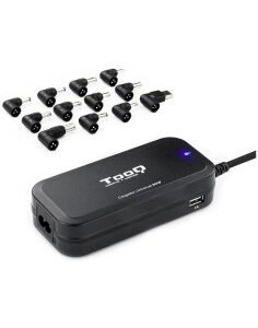 ALIMENTADOR PORT. 90W TOOQ AUT O 2 X USB 12 CONECTORES PN: TQLC-90BS02AT EAN: 8433281007246
