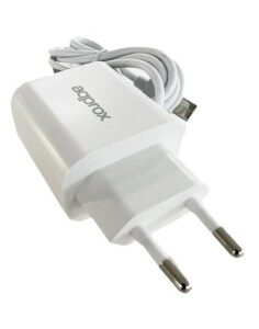 CARGADOR 5V ENCHUFE APPROX 18W CON CABLE TYPE C BLANCO PN: APPUSBWALL18 EAN: 8435099531722