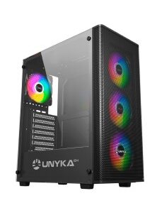 CAJA GAMING ATX MIR100 NEGRA   USB 3.0 ARGB SIN FUENTE PN: UK511303 EAN: 6974560221158