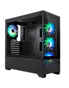 CAJA GAMING ATX GA250 COOLBOX  VISION RGB NEGRA SIN FUENTE PN: COO-CHA-GA250-0 EAN: 8436556143113