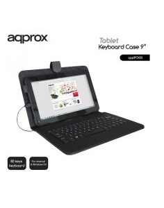FUNDA 9  APPROX TABLET + TECL ADO MICRO-USB NEGRO PN: APPIPCK03 EAN: 8435099516590   "