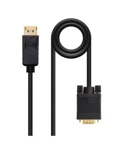 CABLE DP A VGA, DP/M-VGA/M 2M  NEGRO PN: 10.15.4402 EAN: 8433281008670