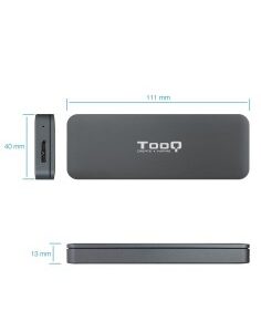 CAJA M.2      USB 3.1 TOOQ     NGFF GRIS PN: TQE-2281G EAN: 8433281009929