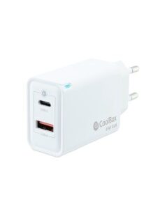 CARGADOR  5V ENCHUFE 1 X USB   TYPE C, X 1 USB A BLANCO