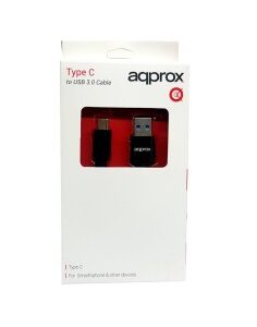 CABLE APPROX TYPE-C A USB 3.0  TYPE A NEGRO