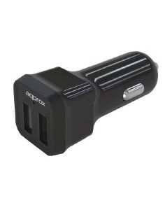 CARGADOR  5V COCHE 2X USB 2.4A  NEGRO