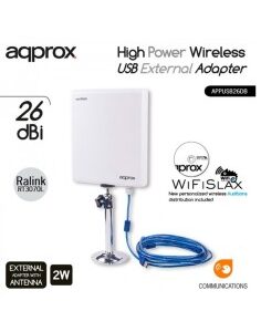 WIRELESS USB CON ANTENA EXTERN A DIRECCIONAL , BLANCO