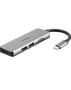 MINI DOCK  5 EN 1 2X USB 3.0/S D/HDMI 4K HUB-M530 DLINK