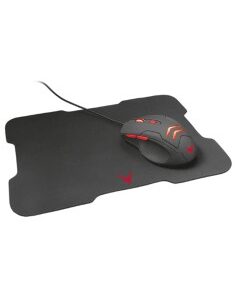 RATON VARR GAMING USB 3200DPI  NEGRO + PAD 295 X 210MM NEGRO